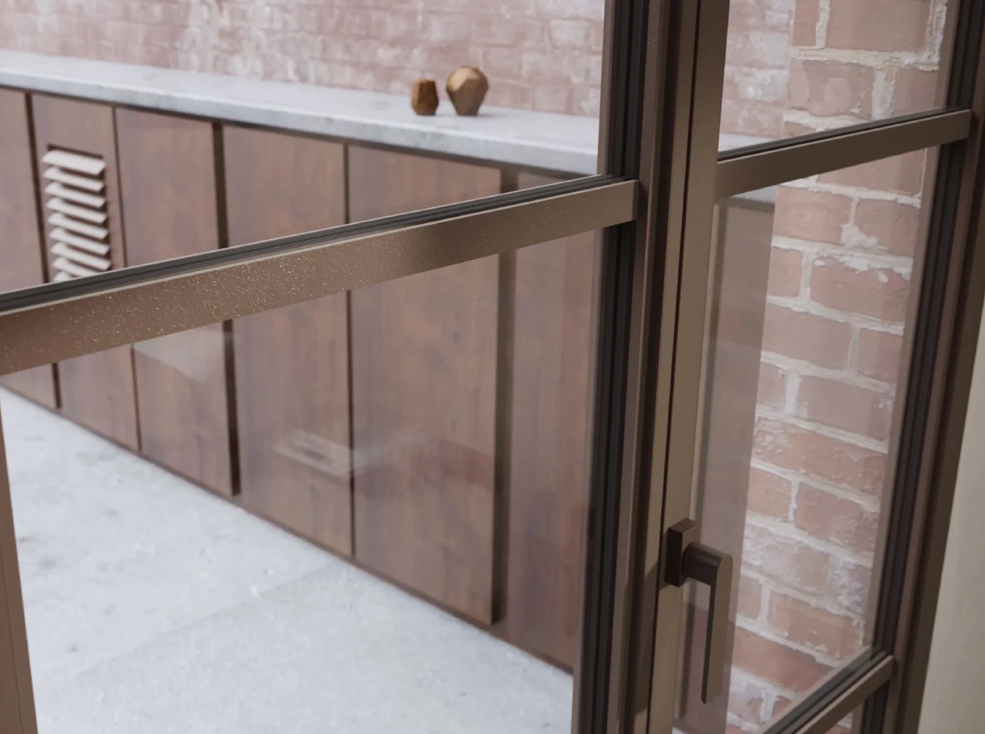 Particolare Interno Finestra Battente Ironline WS75IL