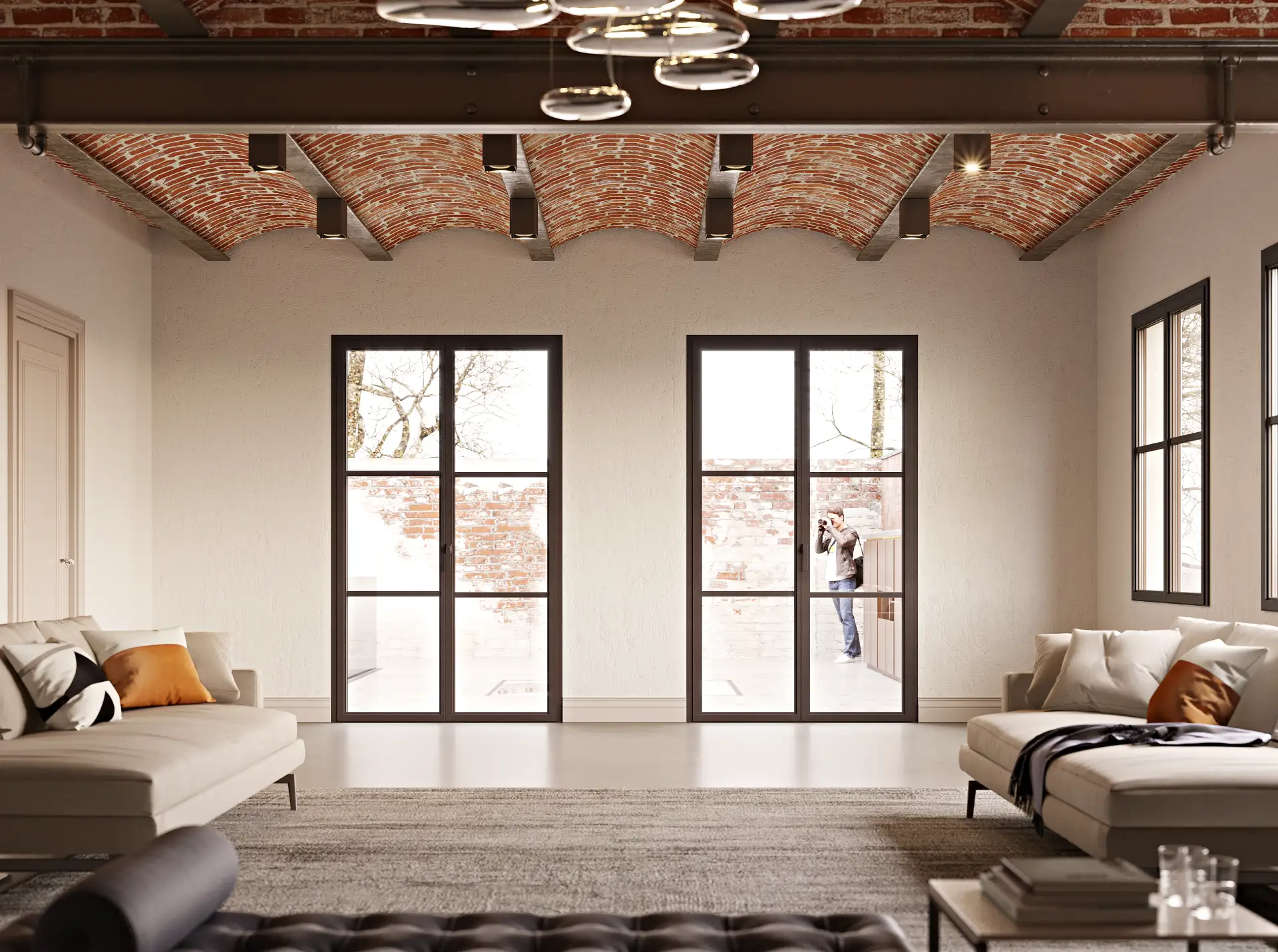 Particolare Interno Finestra Battente Ironline WS75IL